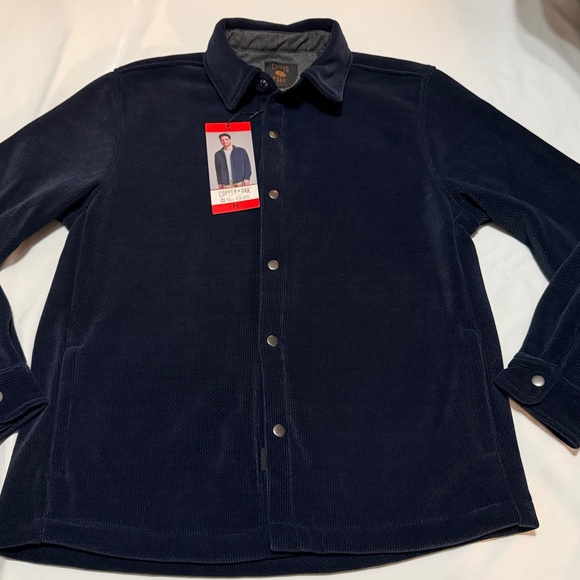 Copper Oak Men's Navy Blue Corduroy Fleece Jacket M, L NWT - Picture 12 of 13